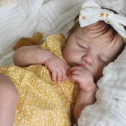 49cm Full Body Vinyl Reborn Doll Loulou with Rooted Hair Newborn Baby 3D Painted Skin with Visible Veins Bebé Reborn Juguetes