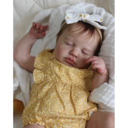 49cm Full Body Vinyl Reborn Doll Loulou with Rooted Hair Newborn Baby 3D Painted Skin with Visible Veins Bebé Reborn Juguetes