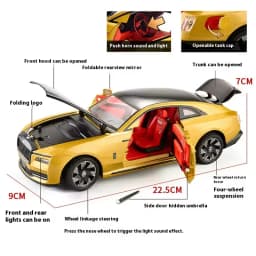 1:24 Rolls-Royce Shining Alloy Model Toy Vehicle, Best Collection for Vehicle Enthusiasts, Christmas/Birthday Gifts