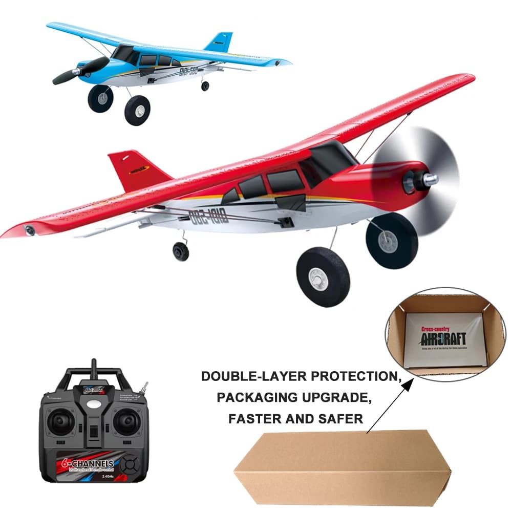 Qidi560 RC Plane Moore M7 Off-road 4CH Remote Control Airplane Brushless Fixed Wing Aircraft Model EPP Foam Toys for Children