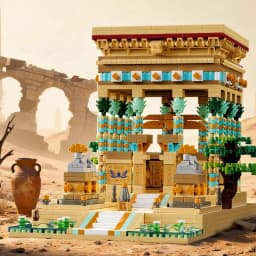 2015PCS Temple Of Philae MOC Building Blocks Ancient Egyptian Micro Mini Architectural DIY Model Bricks Toy Statues Gift