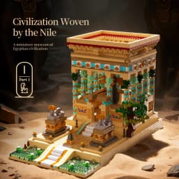 2015PCS Temple Of Philae MOC Building Blocks Ancient Egyptian Micro Mini Architectural DIY Model Bricks Toy Statues Gift