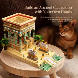 2015PCS Temple Of Philae MOC Building Blocks Ancient Egyptian Micro Mini Architectural DIY Model Bricks Toy Statues Gift