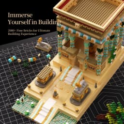 2015PCS Temple Of Philae MOC Building Blocks Ancient Egyptian Micro Mini Architectural DIY Model Bricks Toy Statues Gift
