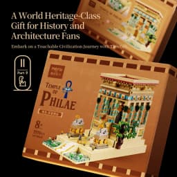 2015PCS Temple Of Philae MOC Building Blocks Ancient Egyptian Micro Mini Architectural DIY Model Bricks Toy Statues Gift