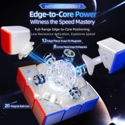 MOYU Super Weilong V2 AI 3X3X3 Magnetic Magic Speed Cube Super Weilong V2 20M Maglev UV Magico Puzzle