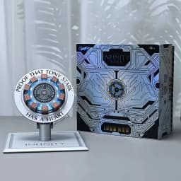 Iron Man Arc Reactor Wireless Charger Tony Stark Heart Reactor Lamp 15W Fast Wireless Charging Stand LED Light Collectible Gift