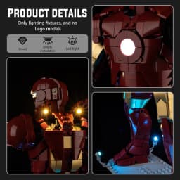 LED Light Set Suitable for Lego Iron Man Mark 3 Collectors' Edition 76344 Building Blocks