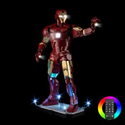 LED Light Set Suitable for Lego Iron Man Mark 3 Collectors' Edition 76344 Building Blocks