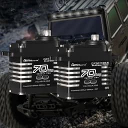 Waterproof IP68 Servo Large Torque Magnetic Induct 8.4v Brushless 70kg Servo Steel Helical Gear Remote Cars Accessories1/8 1/10