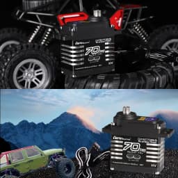 Waterproof IP68 Servo Large Torque Magnetic Induct 8.4v Brushless 70kg Servo Steel Helical Gear Remote Cars Accessories1/8 1/10