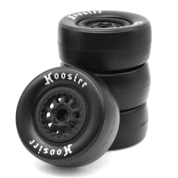 RS RC Rear Drag Racing Belted Wheel Tires for 1/10 RC Truck Car Slash 2WD Losi 22S DR10 Tension Pulling Ash