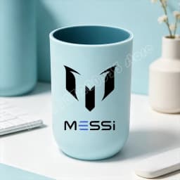 Football Superstar Messi Water Cup Portable Toiletry Cup Kids Toothbrush Cups Unisex Household Drinking Cup Bathroom Ornament