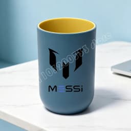 Football Superstar Messi Water Cup Portable Toiletry Cup Kids Toothbrush Cups Unisex Household Drinking Cup Bathroom Ornament