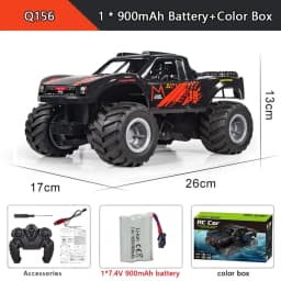 2.4G 4WD Amphibious RC Car Off Road Waterproof Remote Control Cars JJRC Q156 Climbing Vehicle Drift Monster Truck for Kids Toys