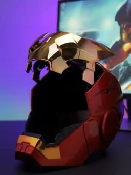 Iron Man MK5 Helmet MK5 1:1 Voice Control Avengers War Machine Cosplay With LED Light Electronic Close Ironman Helmet Kids Gift