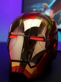 Iron Man MK5 Helmet MK5 1:1 Voice Control Avengers War Machine Cosplay With LED Light Electronic Close Ironman Helmet Kids Gift