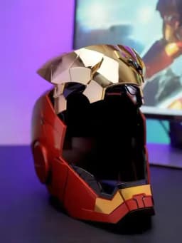 Iron Man MK5 Helmet MK5 1:1 Voice Control Avengers War Machine Cosplay With LED Light Electronic Close Ironman Helmet Kids Gift
