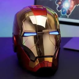 Iron Man MK5 Helmet MK5 1:1 Voice Control Avengers War Machine Cosplay With LED Light Electronic Close Ironman Helmet Kids Gift