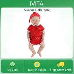 IVITA Beautiful Painted Realistic Silicone Reborn Baby Dolls Shipped from Brazil Warehouse for Children Christmas Gift