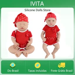 IVITA Beautiful Painted Realistic Silicone Reborn Baby Dolls Shipped from Brazil Warehouse for Children Christmas Gift