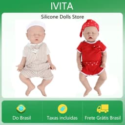 IVITA Beautiful Painted Realistic Silicone Reborn Baby Dolls Shipped from Brazil Warehouse for Children Christmas Gift