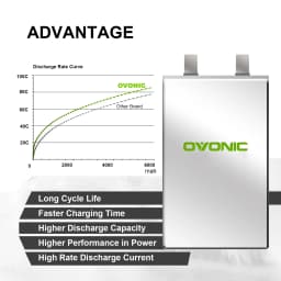 OVONIC 3S Lipo Battery 80C 5200 MAh 11.1 V Hard Case Pack with Deans T Connector for RC Car Monster Truck Crawler RC Hobby 2 Pack