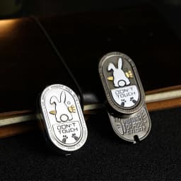Metal EDC Fidget Slider with Cartoon Rabbit Pattern, Adult Portable Stress Relief Toy for ADHD and Anti-Anxiety, Gifts For Men