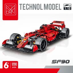 1200Pcs Super Racing Car Building Blocks Model Red Classic Sports Creative 3D Desktop Decor Christmas Holiday Gift Adults Kids