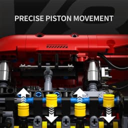 Technical V8 Electrice Driven Engine Building Blocks Simulation Supercar Engine MOC Bricks Science Education Toys Birthday Gift