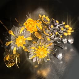 Creative Purple Flower Black Golden Rose Bouquet Building Blocks Home Desk Plant Decoration Assemble Bricks Toys Gift For Lady