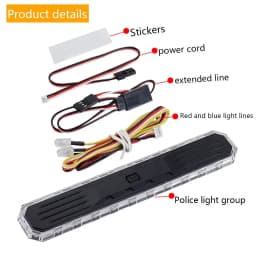Rc Car Roof Lamp 7 Colors And 12 Modes Led Light Bar For 1/10 Rc Crawler Trax/as Trx4 Trx4m Axial Scx10 Scx24 Rgt D90 Yikong Hsp