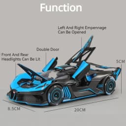 1:24 Batmobile Bolide Car Model Toy Doors Opened Shock Absorption Spray Sports Cars Models Sound Light Toys Gifts for Boys