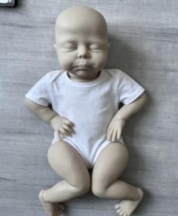 19inch Unpainted Reborn Doll Kit Christopher Unfinished Unassembled DIY Doll Parts with Cloth Body for Artists