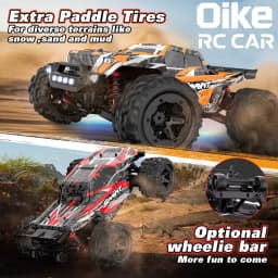 Oike Remote Control Car 4X4 Off Road Monster Truck All Terrain RTR 2.4G RC Car 40KPH High Speed 4WD Electric Vehicle Toy Gift