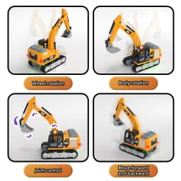 2026New Full-Scale Mini Excavator Tipper Truck 1:64 Remote Control Engineering Vehicle Mini Forklift Birthday Gift Toy RC Trucks