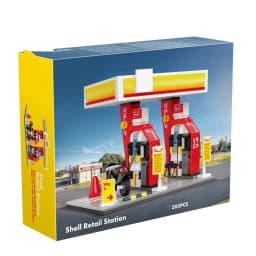 MOC City Retail Station Gas Station Car Wash Series Building Block Model Convenience Store Bricks Toys for Children DIY Gifts