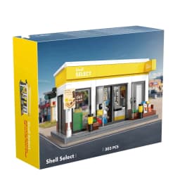 MOC City Retail Station Gas Station Car Wash Series Building Block Model Convenience Store Bricks Toys for Children DIY Gifts