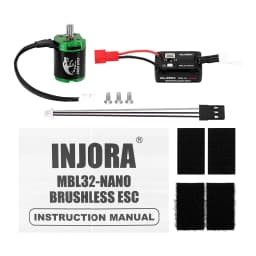 INJORA MBL32-NANO Brushless ESC & 1621 Green Viper Motor 4300KV for 1/30 Axial SCX30