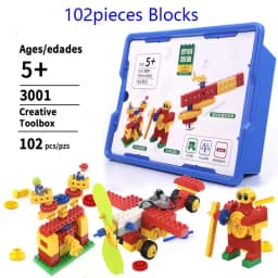Brand Building Blocks Large Particle 9656 Set Gear Power School Institution Education Enlightenment Children's Toys