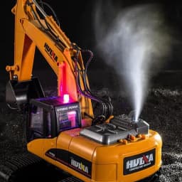 Huina 550HD 1:14 Alloy Remote Control Excavator 21CH Metal Digging Bucket Construction Vehicle 2.4G Wireless Large Excavator Toy