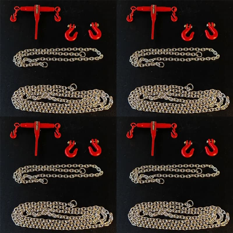 4pcs Metal Chain Tensioner Simulated Fixed Chain for 1/14 Tamiya RC Truck for SCANIA 770S R620 for Volvo for MAN TGS Car