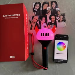 Kpop BABYMONSTERS Official Lightstick with Bluetooth BAEMON Concert Hand Lamp Light Stick for Fans RORA ASA RUKA Fluorescent