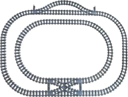 Train Track Railroad Accessories - City Train Track System with Railroad Crossing, Compatible with Major Brand Trains in Buildin