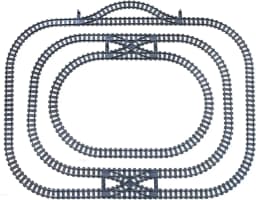 Train Track Railroad Accessories - City Train Track System with Railroad Crossing, Compatible with Major Brand Trains in Buildin