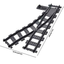 Train Track Railroad Accessories - City Train Track System with Railroad Crossing, Compatible with Major Brand Trains in Buildin