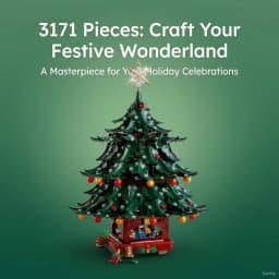 3171 Pcs Christmas Building Blocks Set - Santa Claus Family & Christmas Tree Decor Model, Holiday Gift Toy Decoration for Adults