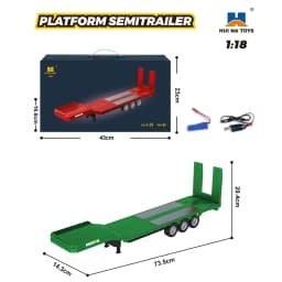 HUINA 1/18 19CH RC Truck 1501 770S Alloy Tractor 2.4G Remote Control Engineering Trailer Truck with Light and Sound Toys