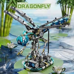 Creative Mechanical Dragonfly Construction Set Animal Building Blocks  MOC Educational Toy for Kids Adults STEM Learning Kit