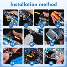 M416 Electric Gel Ball Blaster Toy Gun, Summer Outdoor Fun, High-Speed Rechargeable, Metallic, Family Pool/BBQ Games(No Bullets)